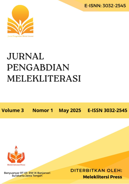 					View Vol. 3 No. 01 (2025): JPML : Jurnal Pengabdian Masyarakat melek Literasi
				